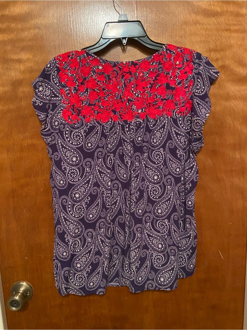 Savanna Jane Embroidered Flutter Sleeve Top - Picture 2 of 6